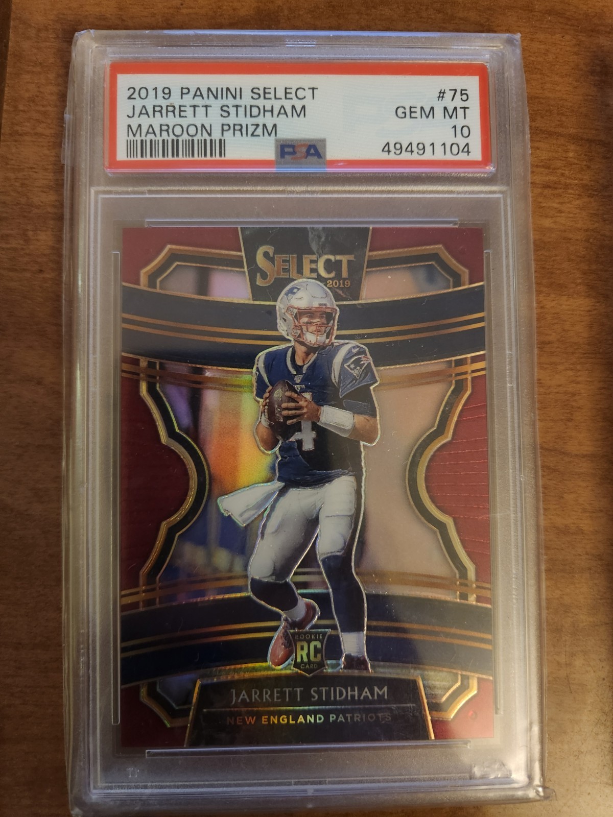 2019 Select Maroon Prizm #75 Jarrett Stidham RC Rookie /149 PSA 10 Broncos
