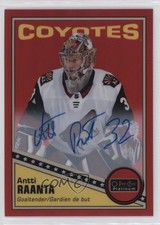 2019 O-Pee-Chee Platinum Retro 2020-21 Update Rainbow Red Antti Raanta Auto 1fc5