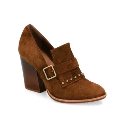 Kork-Ease Prim Pietra Suede Fringe Studded Pumps Heels