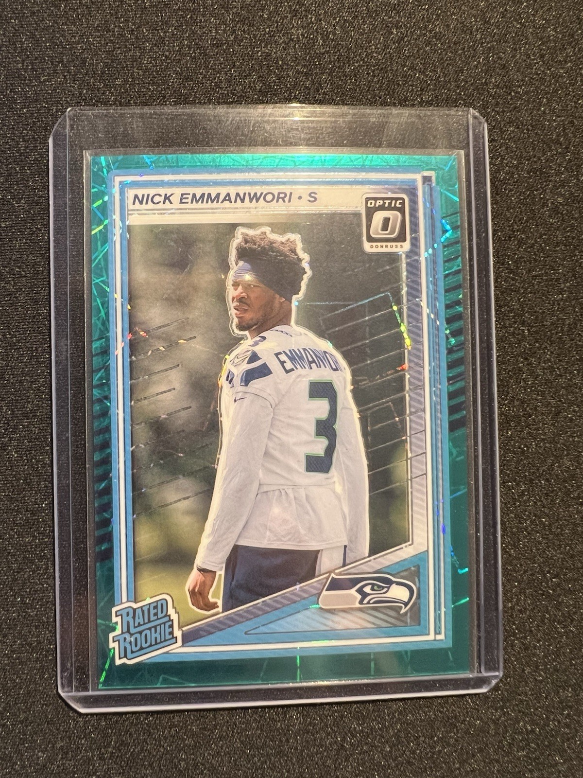 2025 Panini Donruss Optic - Rated Rookie Nick Emmanwori #277 Teal Velocity Prizm