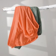 Cotton Low Waist Men's Briefs Breathable and Comfortable Solid Color Style