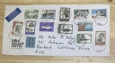 Vintage Finnish Envelope 17 Stamps Air Mail to USA – SUOMI FINLAND 1971  (7)
