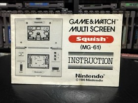 Nintendo Game & Watch Squish MG-61 Great Condition with Manual & New Batteries