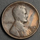 1914-S 1C LINCOLN WHEAT BRONZE CENT KM# 132 Grade:  VG+/F  A6989