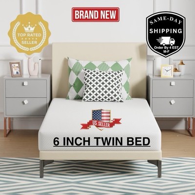 Gel Memory Foam Medium-Firm Twin Mattress, CertiPUR-US Certified Mattress in Box