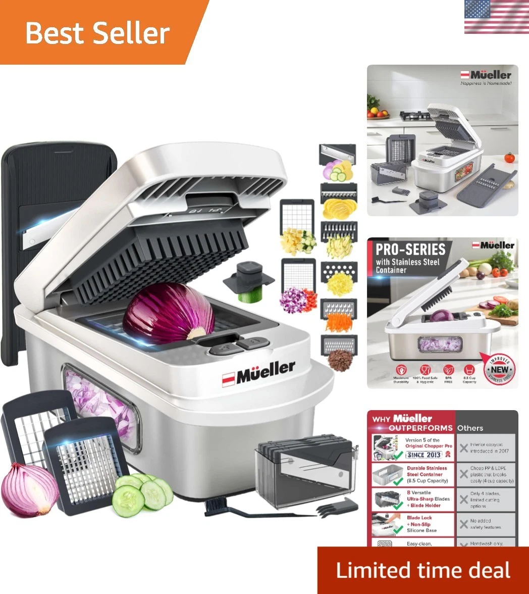 Versatile 10-in-1 Multi Vegetable Chopper & Mandoline Slicer - Dishwasher Safe