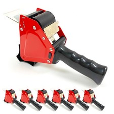 6 Heavy Duty Tape Gun Dispenser Packing Machine Shipping Grip Roll Sealer Cutter