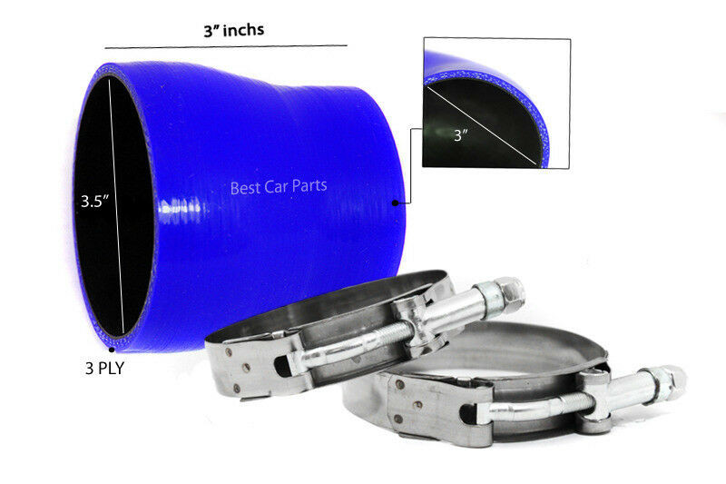 BLUE Silicone Reducer Coupler Hose 3.5
