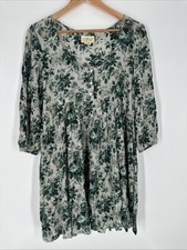 Ralph Lauren Denim & Supply VTG Green Floral Peasant Prairie Babydoll Dress Y2K