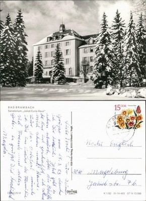 Ansichtskarte Bad Brambach Sanatorium Joliot-Curie-Haus 1982
