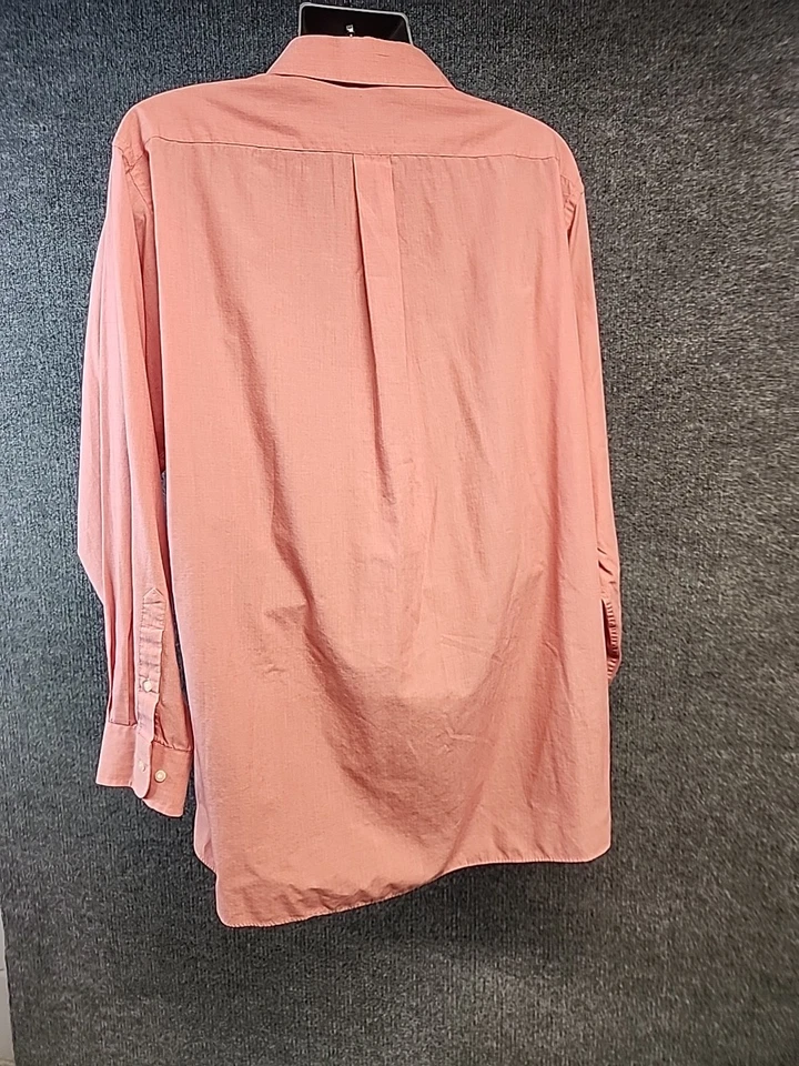 Camisa de vestir ajustada Dockers para hombre talla XL (17"-17,5") mezcla de algodón preppy coral Foto 4 de 4