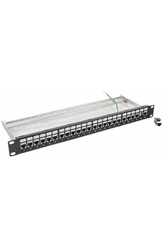 Detroit Packing 24 Port CAT6A RJ45 Through Coupler Patch Panel Back Bar Keystone
