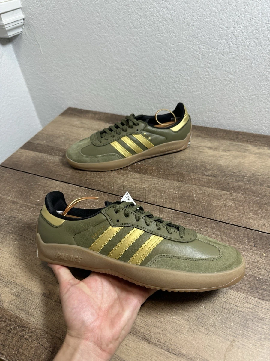 Palace x adidas Puig Samba Olive Gold for Sale  display picture 1