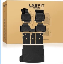 LASFIT Floor Mats for BMW X3 2025 2026 Protection TPE 1st & 2nd Row & Cargo Mat