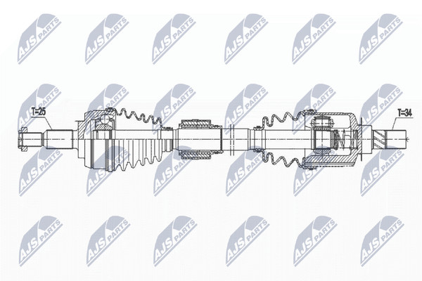 NTY Antriebswelle NPW-RE-166 FüR Renault Megane 4 B9A K9A LVA Dci 110 B9A3-image