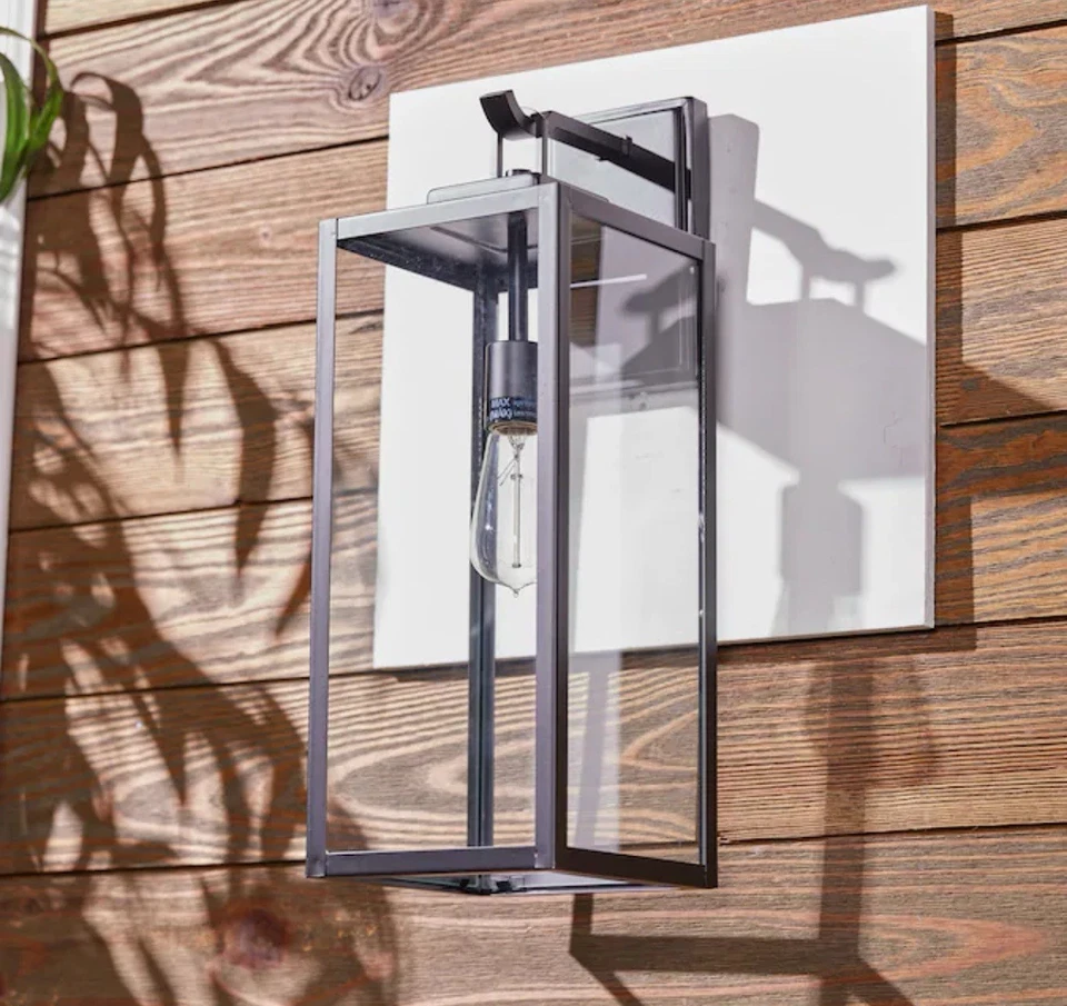 Lámpara de pared exterior negra mate Quoizel Breitling 1 luz 20 pulgadas Foto 3 de 4