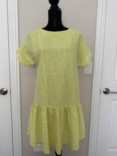 Anthropologie Women’s Bright Yellow Relaxed Fit Mini Sundress S