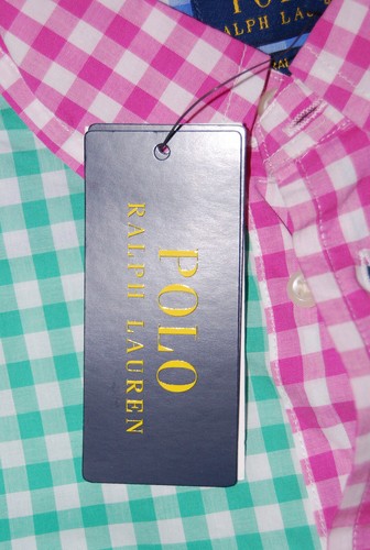 NWT Polo Ralph Lauren Little Boys Multicolored Check SS Woven Button Shirt sz 7 - Picture 12 of 12