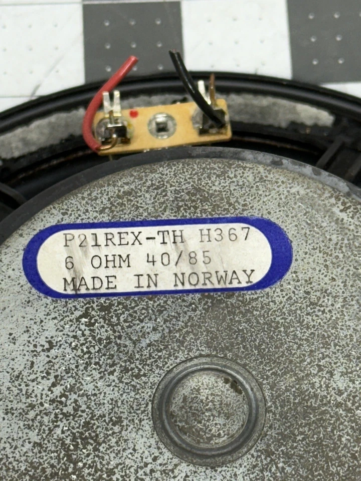 "Controlador de woofer SEAS P21REX-TH H367 8"" hecho en Noruega no funciona tirar de Thiel CS2" Foto 3 de 4