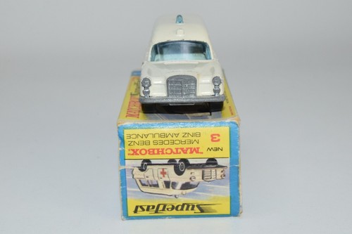 B8 1:60 3INCH 3 INCH MATCHBOX SUPERFAST 3 MERCEDES BENZ BINZ AMBULANCE EXIB - Bild 4 von 16