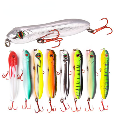 bass lures snake 8 Pack Topwater Snake Head Pencil Fishing Lure 10cm 15.6g Surface Bait Bass  Pike
