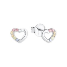 Princess Lillifee Children Earrings Silver Heart Colorful 2024376