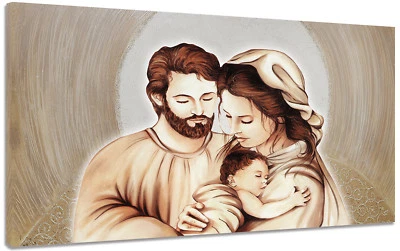 Quadro Moderno Capezzale Sacra Famiglia M Arredamento Casa Arte Stampa Tela