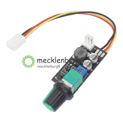 1PCS DC 5-12V 1A 2-3 wire PWM Fan Speed Controller w/Rotary Switch Adjustable