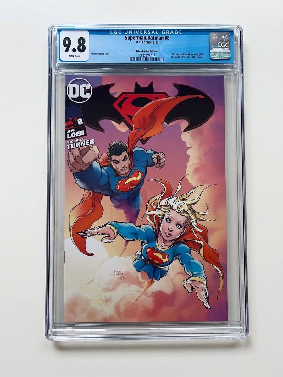 SUPERMAN / BATMAN #8 CGC 9.8 (2017) SDCC Michael Turner