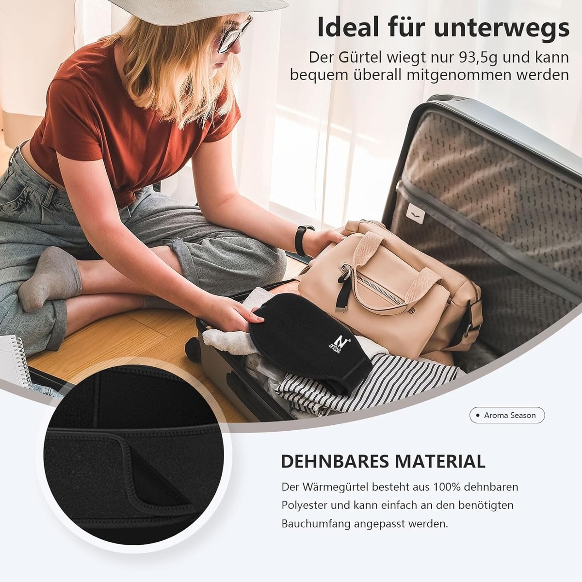 Electric Heating Pad Wrap, Waist Heated Pad With Pocket, 3 Levels Fast Heating Machine Washable For Abdominal Neck Shoulder 20 * 120cm I.1673144980 - View #4