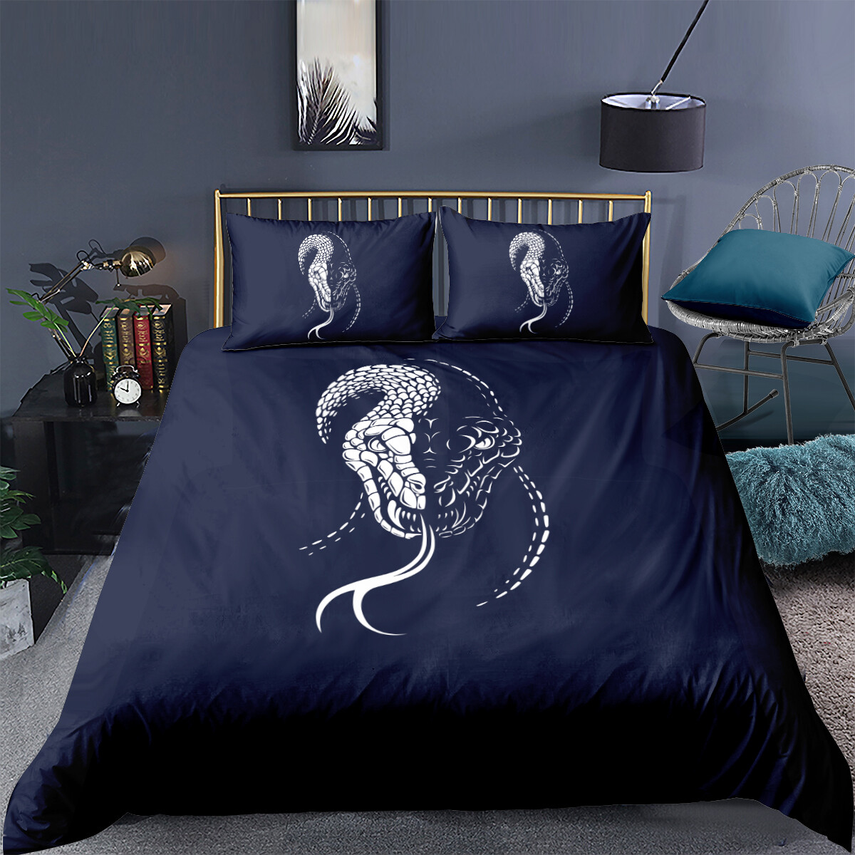 Abstract Art Mandala Snake Duvet Cover Queen Bedding Comforter Cover PillowCase