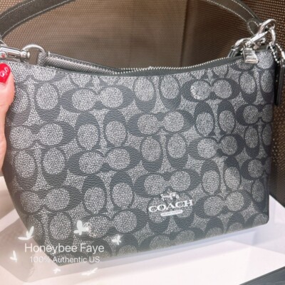 NWT Coach Zip Top Shoulder Bag In Signature Canvas CW390/CW391 | eBay