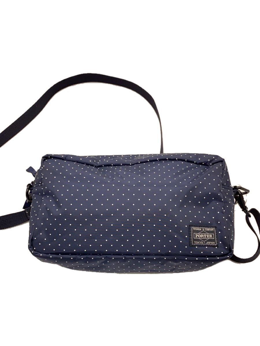 HEAD PORTER nylon shoulder bag in navy with dot pattern