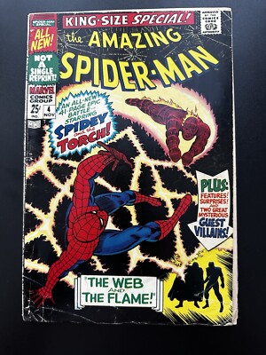 Amazing Spider-man Annual #4 Nov 1967 Human Torch,Wizard And Mysterio Appearance