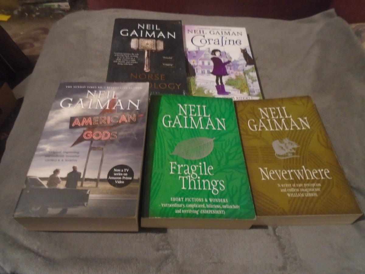 Neil Gaiman x different paperback novels job lot bundle UK