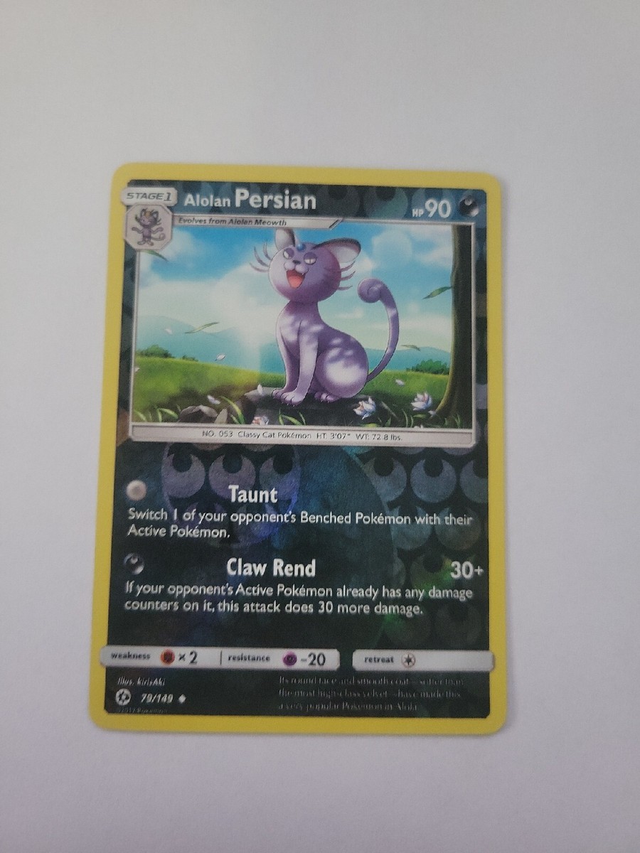 alolan persian pokemon card GX - 129/236 - Cosmic Eclipse Stage 1 Pokemon Alolan Persian - 119/214