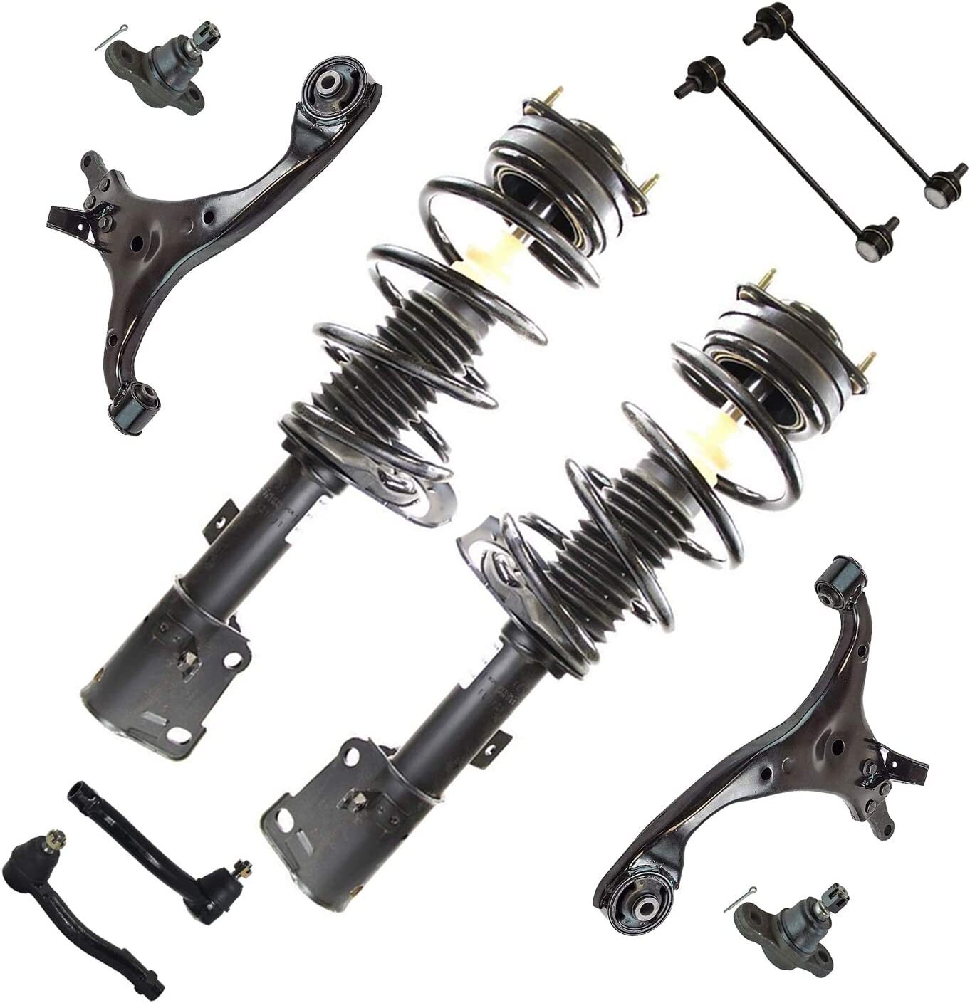 10pc Front Struts & Spring + Control Arms Sway Bars Kit for 2007-2010 ...
