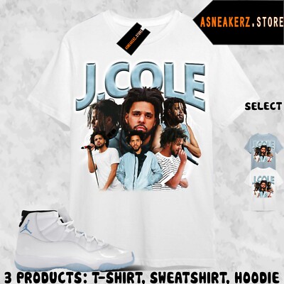 Shirt To Match AJ 11 Columbia Legend Blue Sneaker Matching J. Cole 2 Tee T-Shirt