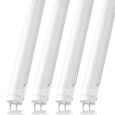JESLED Dual Row 24W 4FT LED Tube Bulbs Frosted Cover