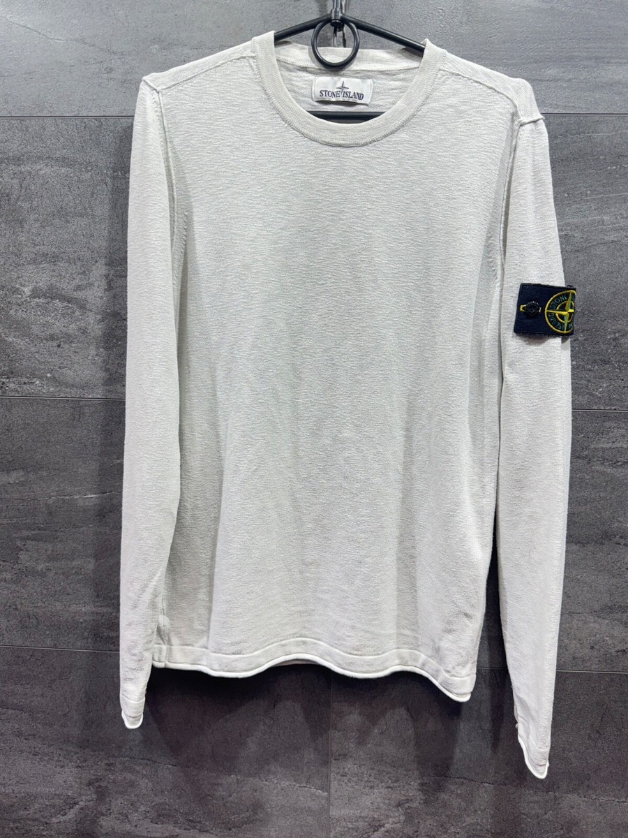 Men's Stone Island White Sweatshirt 7215502B0 Size S | eBay