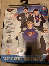 Clark Kent Superman Returns Costume w/ Glasses Boys Large 12-14 NEW