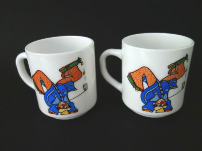 2 ARCOPAL France Henkelbecher Kinder Tasse - Clown - Sammlertasse
