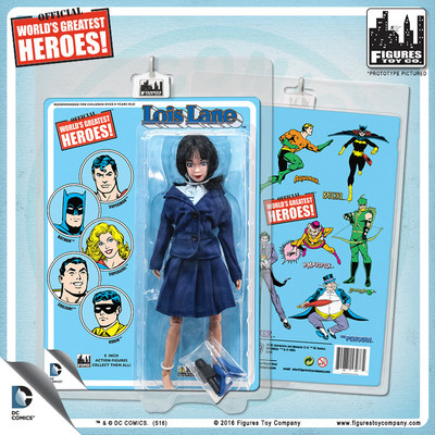 Official DC Comics Lois Lane 8 inch Action Figure on Retro Style Retro Card