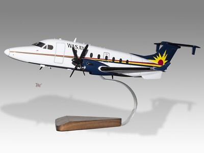 Beechcraft 1900 1900D Wasaya Airways Version 2 Wood Airplane Model Small 1/72