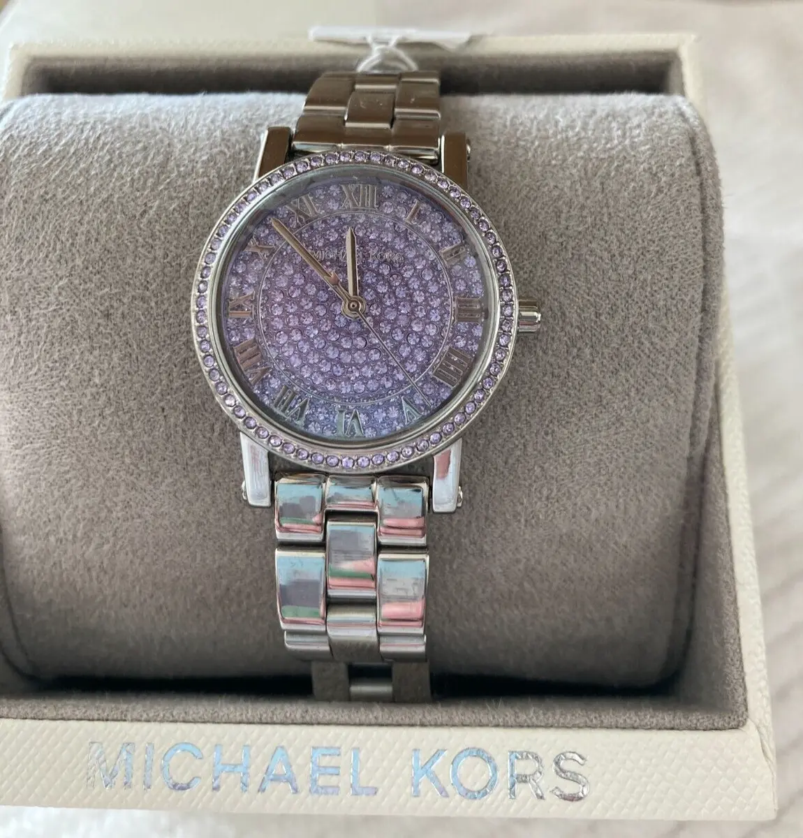 Michael Kors  Accessories  Genuine Michael Kors Womens Watch Mk385 Purple  Excellent Condition  Poshmark