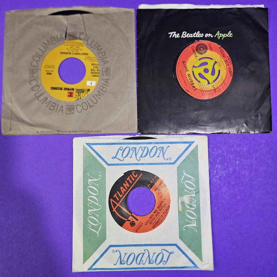 Lot Of 30 Various Artists 45 RPM Records LPs Jukebox Carpenters Rock Pop Country - Image 4 of 4