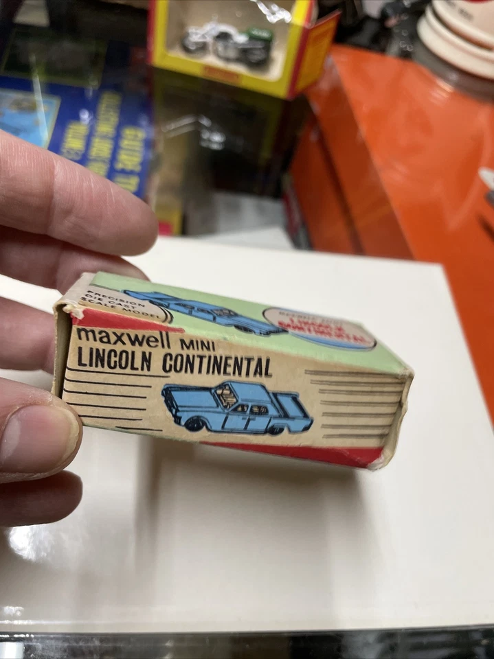 Maxwell Mini Lincoln Continental Police Car Box Only Rare Diecast India READ - Image 3 of 4