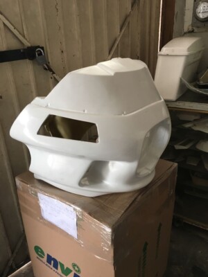 Front Headlight Upper Fairing Cowl Mount Harley Dyna FXR FXDL FXDWG Filled