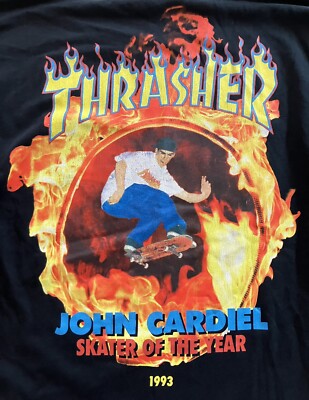 Vans x Thrasher John Cardiel 1993 Skater Of The Year L/S Tee - Black - Small T