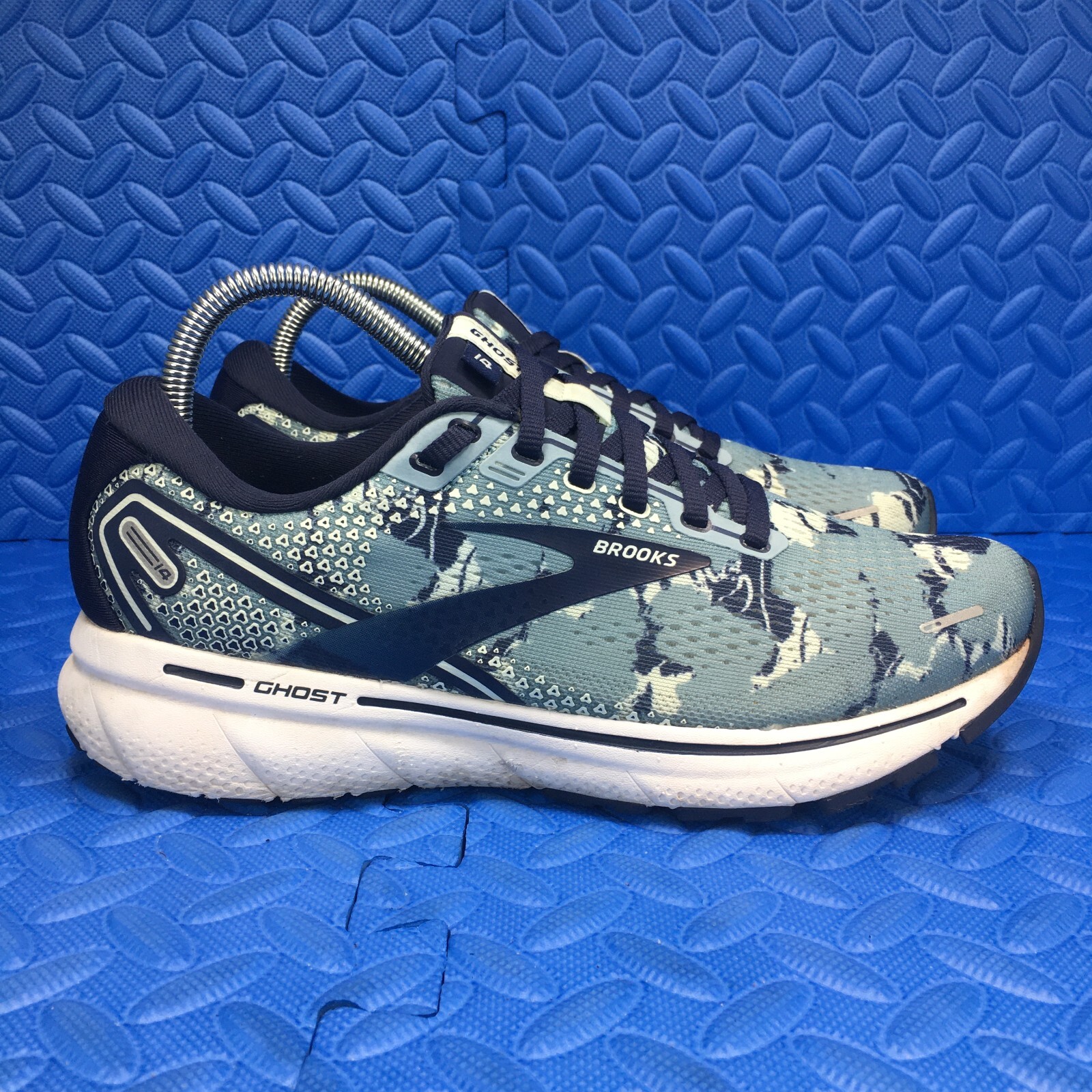 Brooks Ghost 14 Womens Running Shoes Camo Pack Blue Athletic Sneakers Size 8.5B eBay